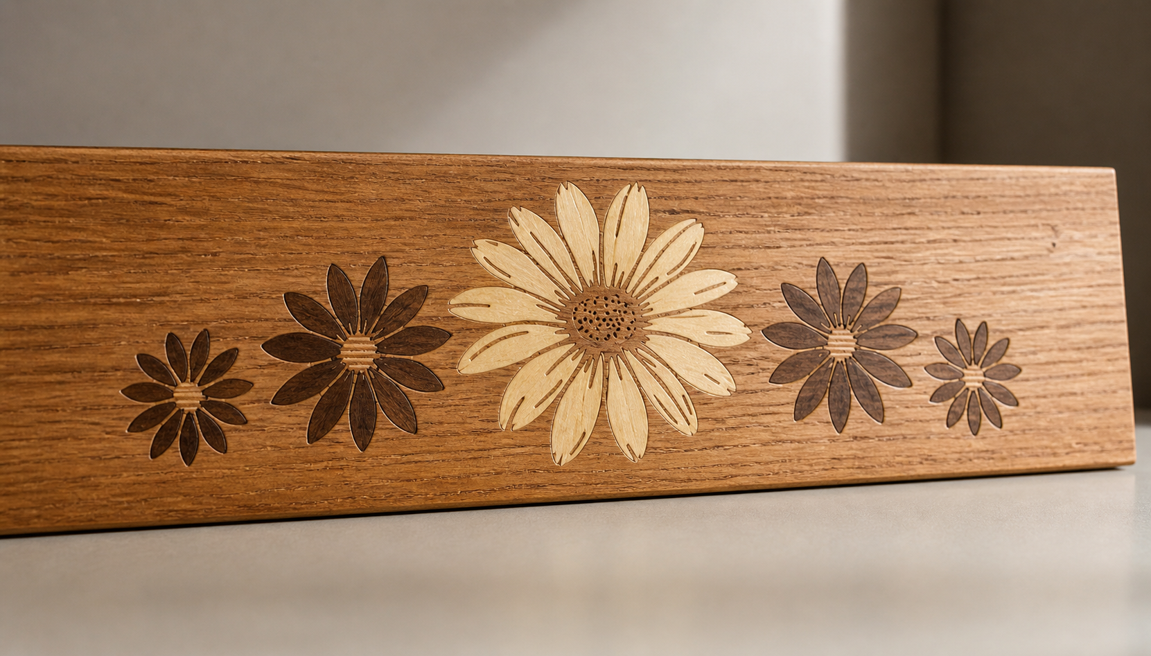 Top Door Trim - Inlayed Flowers