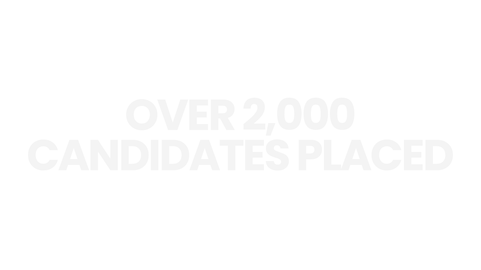 Over 2,000 candidates placed