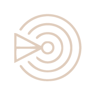 Target with arrows hitting the bullseye and concentric circles around it