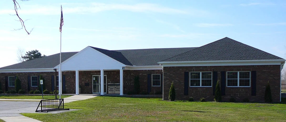 Marine City Public Library front elevation.  Work completed included the complete renovation of the existing 3000 sq ft library, as well as building a new 2500 sq ft addition.
