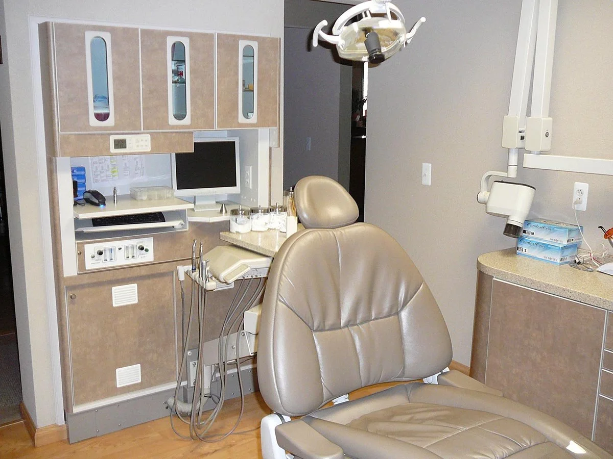 Mitchell Dental interior scope of work consisted of complete renovation of the building, including, new framing, new mechanical, new plumbing, new electrical, drywall, wood doors and trim, new kitchen area, ADA bathrooms, waiting room area, reception
