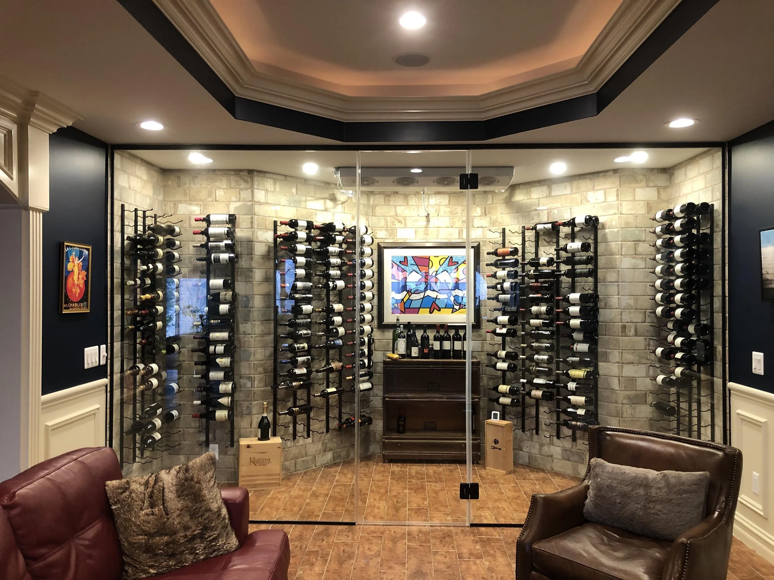 Valley Forge, Washington Township. Designed and built a Custom-made walk-in wine cooler.