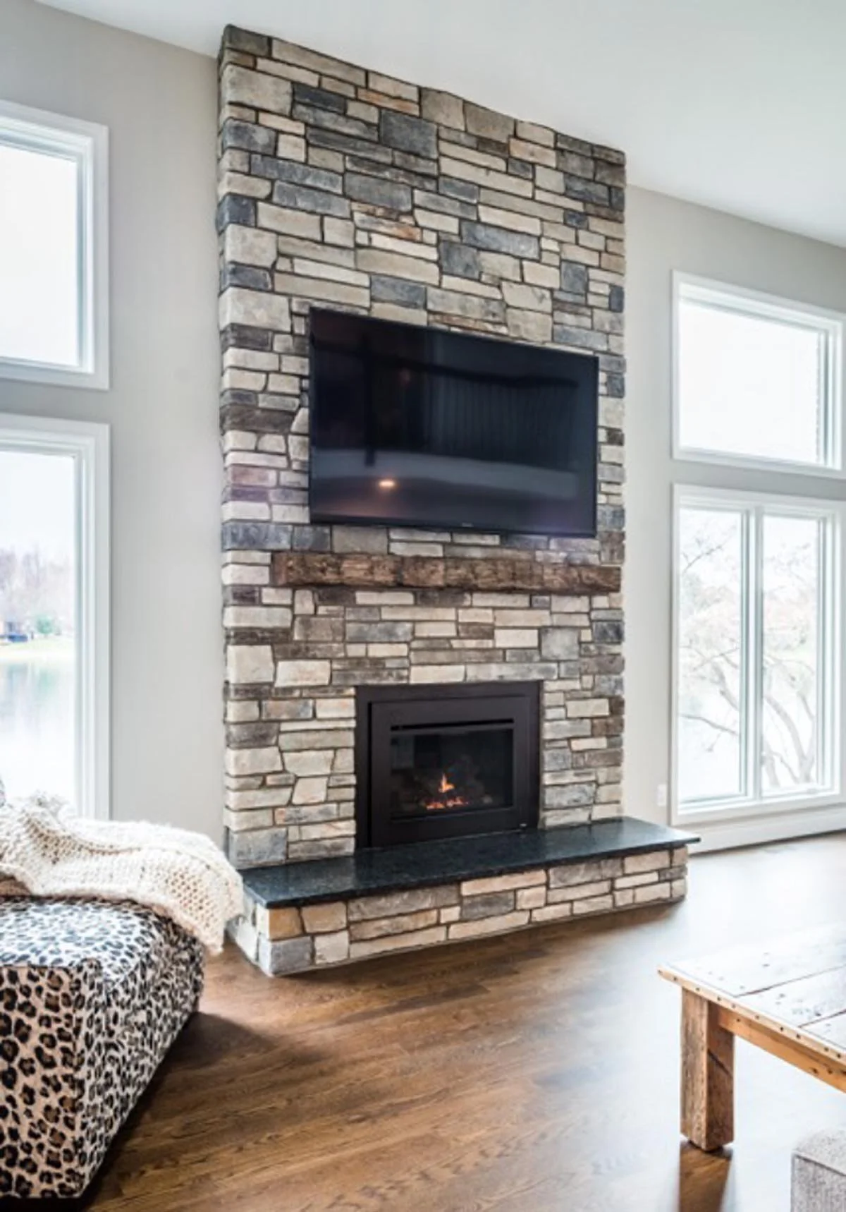 Fireplace after