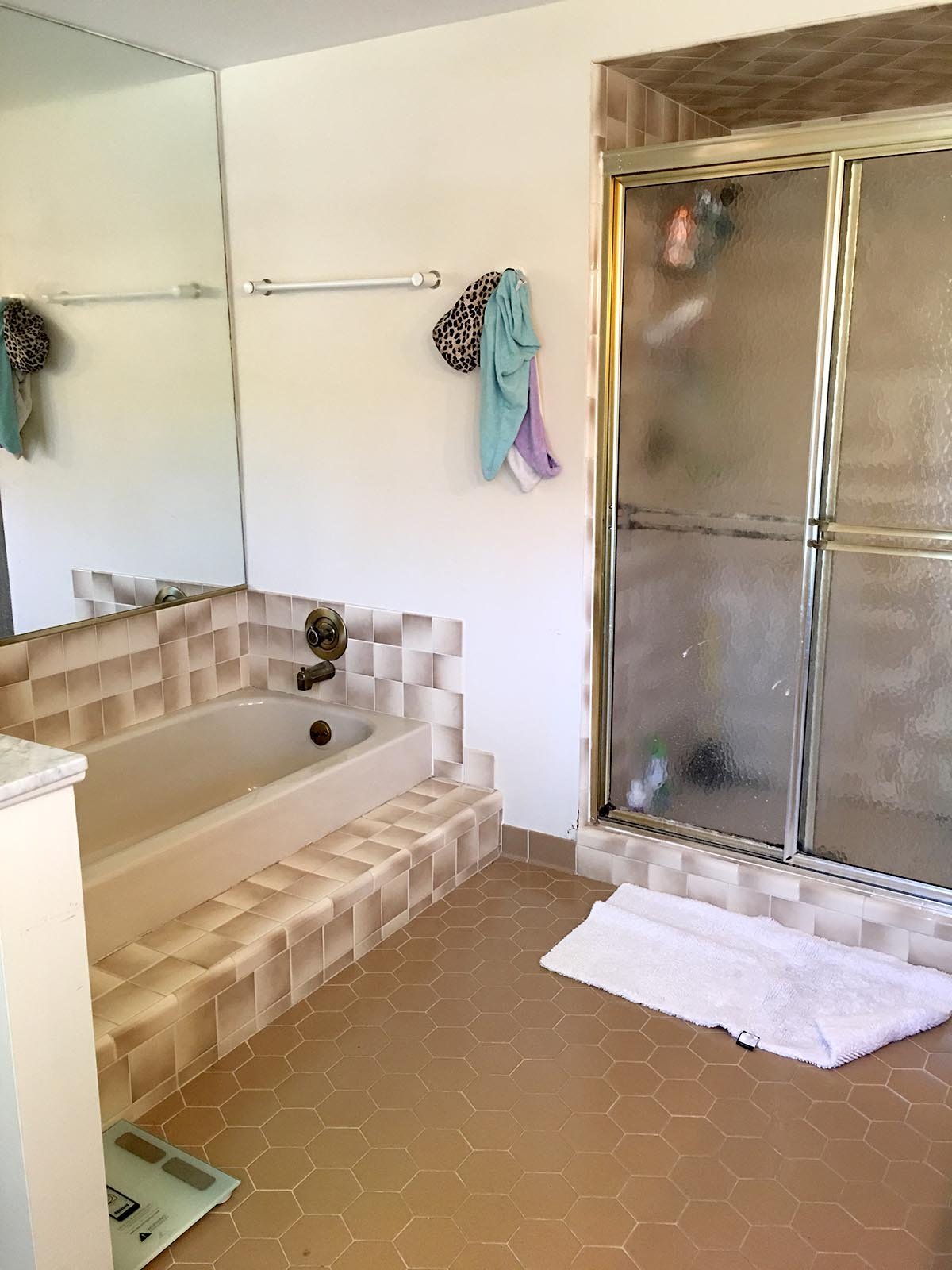 Master bathroom shower before...