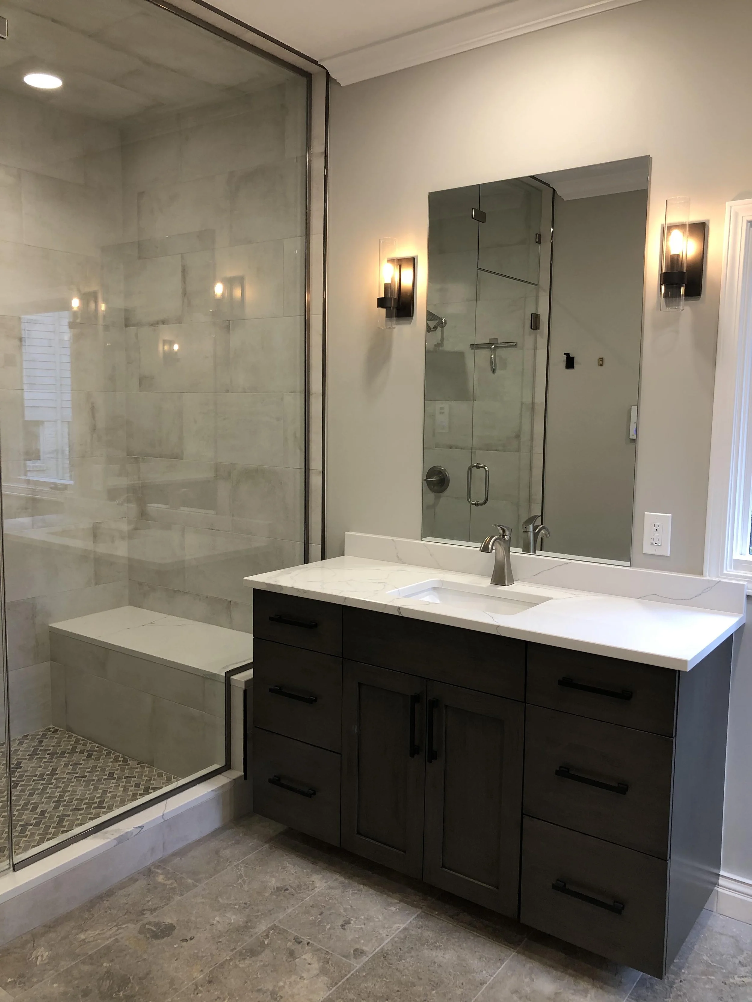 Renovation of master bath.