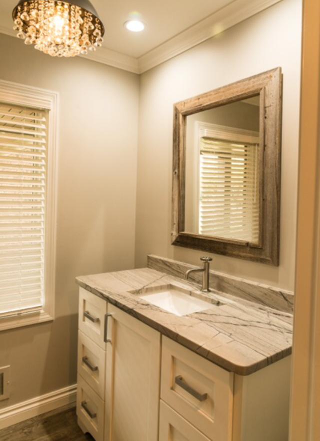 Half bath after.