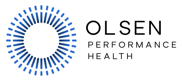 Blue circles next to the words Olsen Performance Health