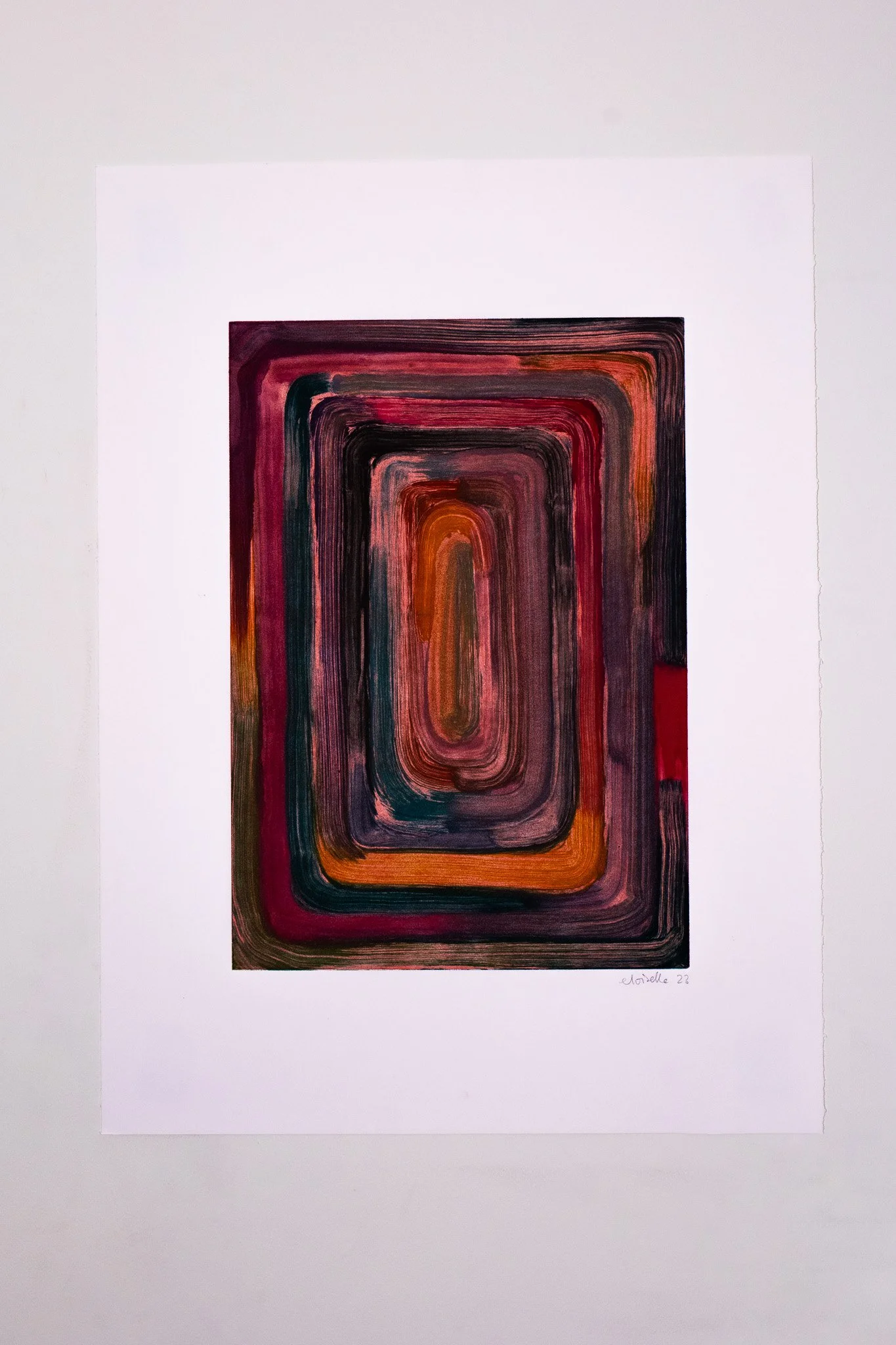 Untitled, 2023. Monoprint on paper - 76 x 55.5 cm / 29.9 x 21.8 in