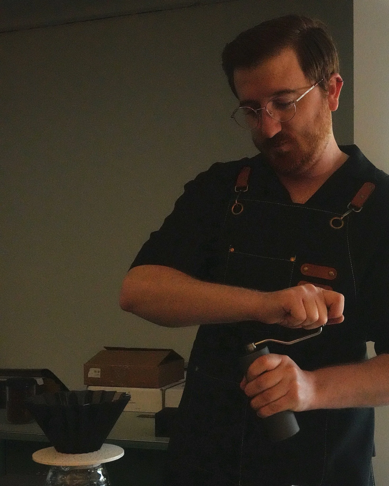 Batu, founder of Little Coffee Co, a mobile coffee cart serving events in Madison, WI