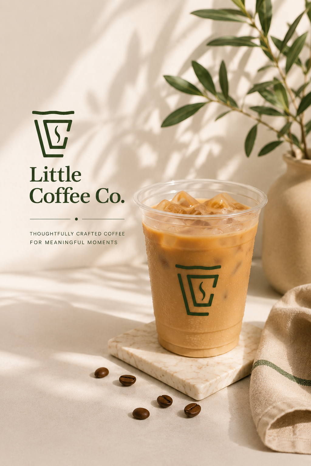 Iced coffee drink from Little Coffee Co for coffee cart catering in Madison, WI and surrounding areas