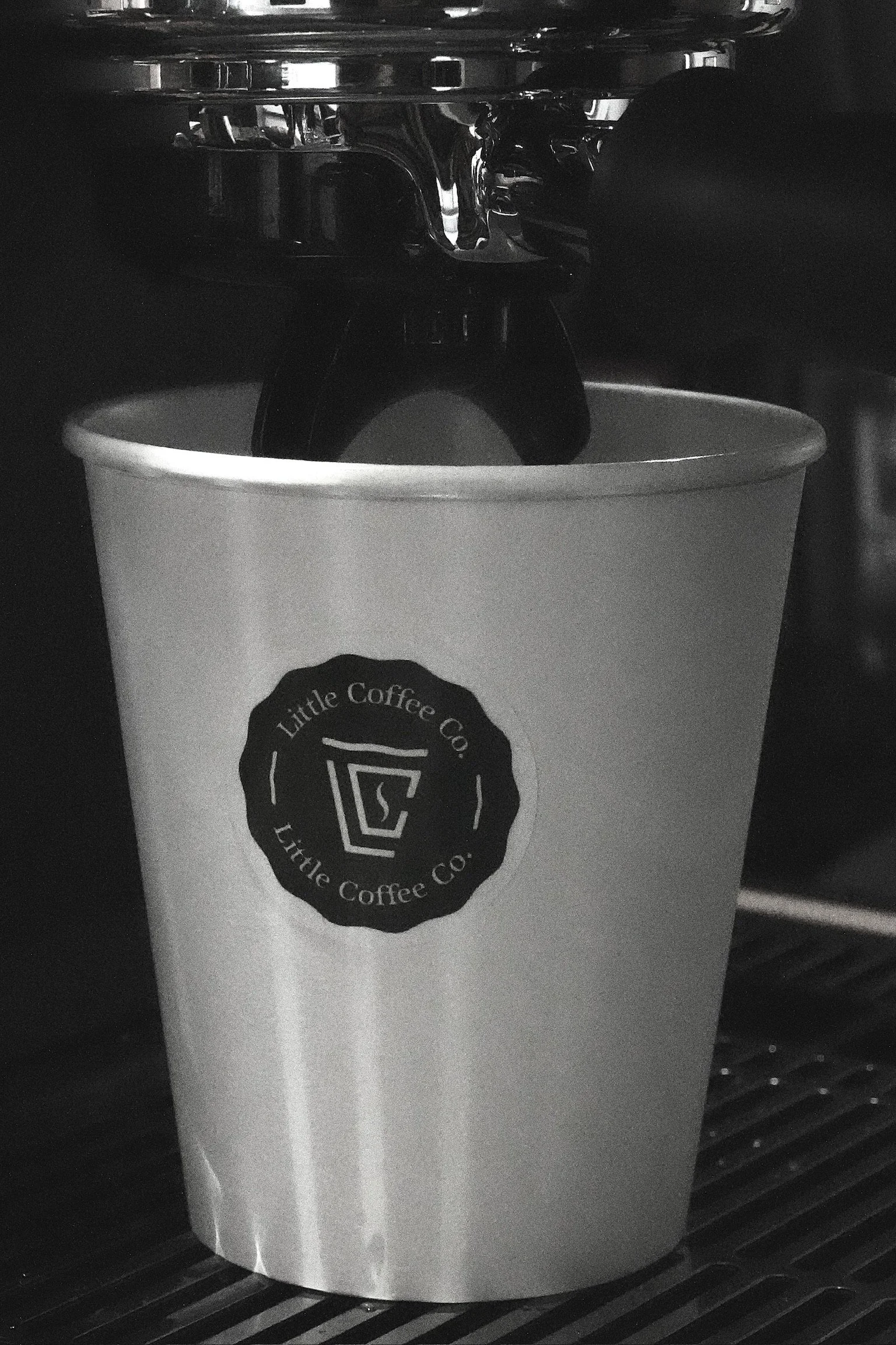 Little Coffee Co paper coffee cup for coffee cart catering in Madison, WI and surrounding areas