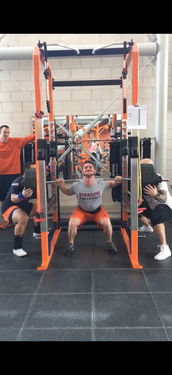 Hitting a squat PR at Syracuse