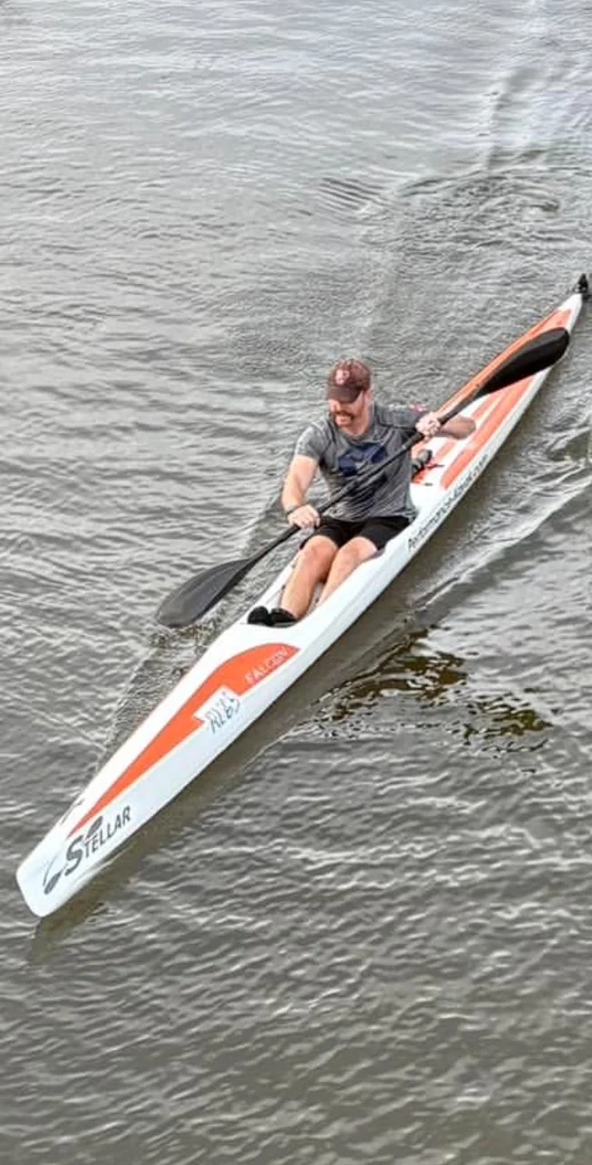 Competing in the Ohio State Surfski Championship
