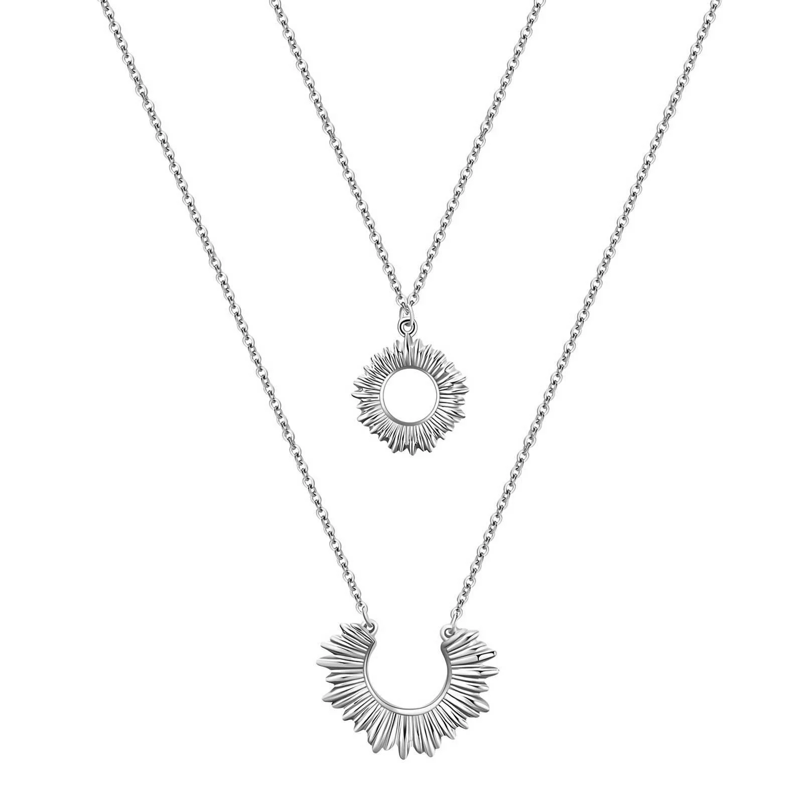 Double Necklace in Silver