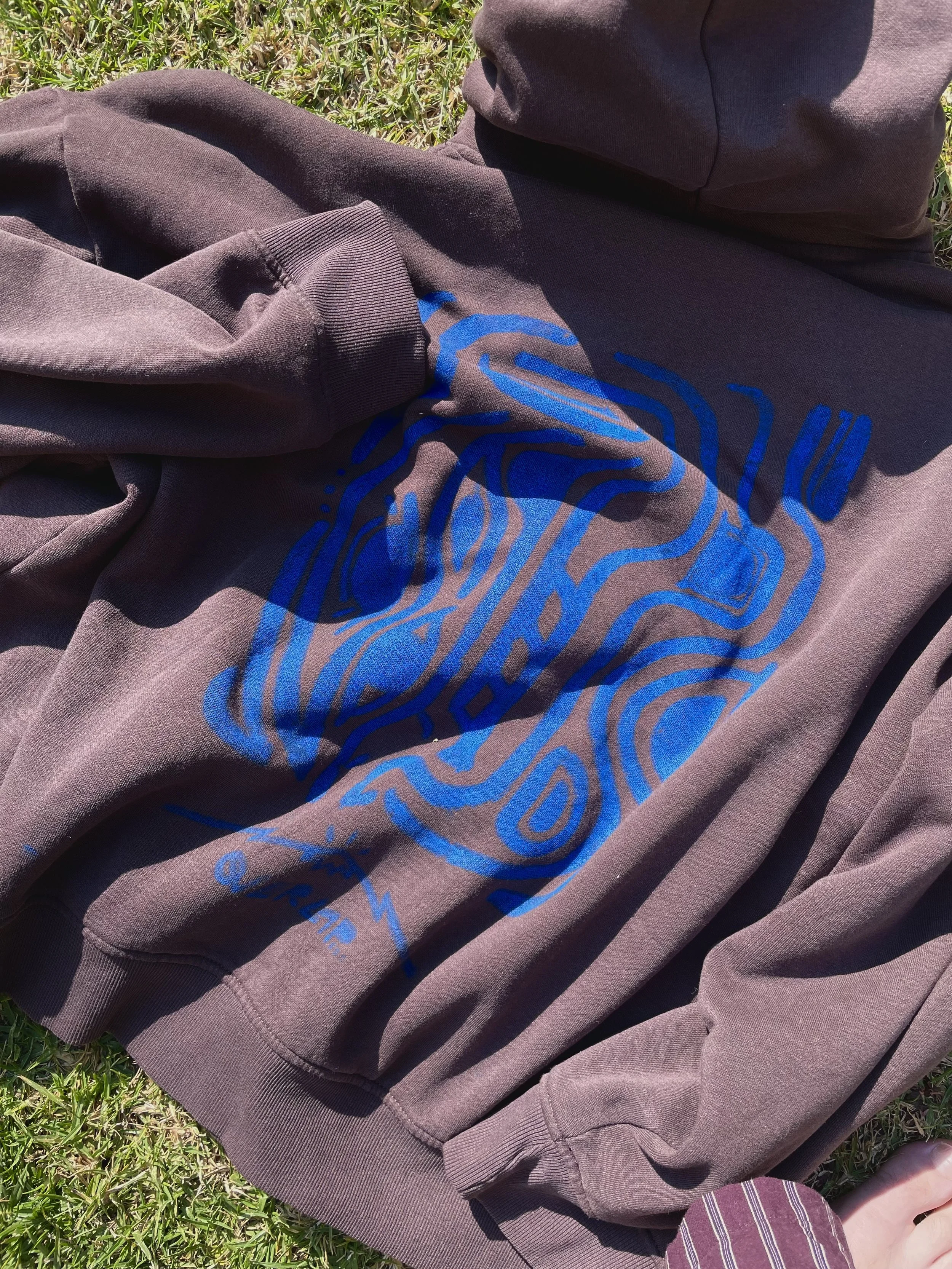 Brown Untitled Eyes hoodie