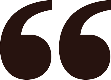 Large black quotation marks on a plain black background.