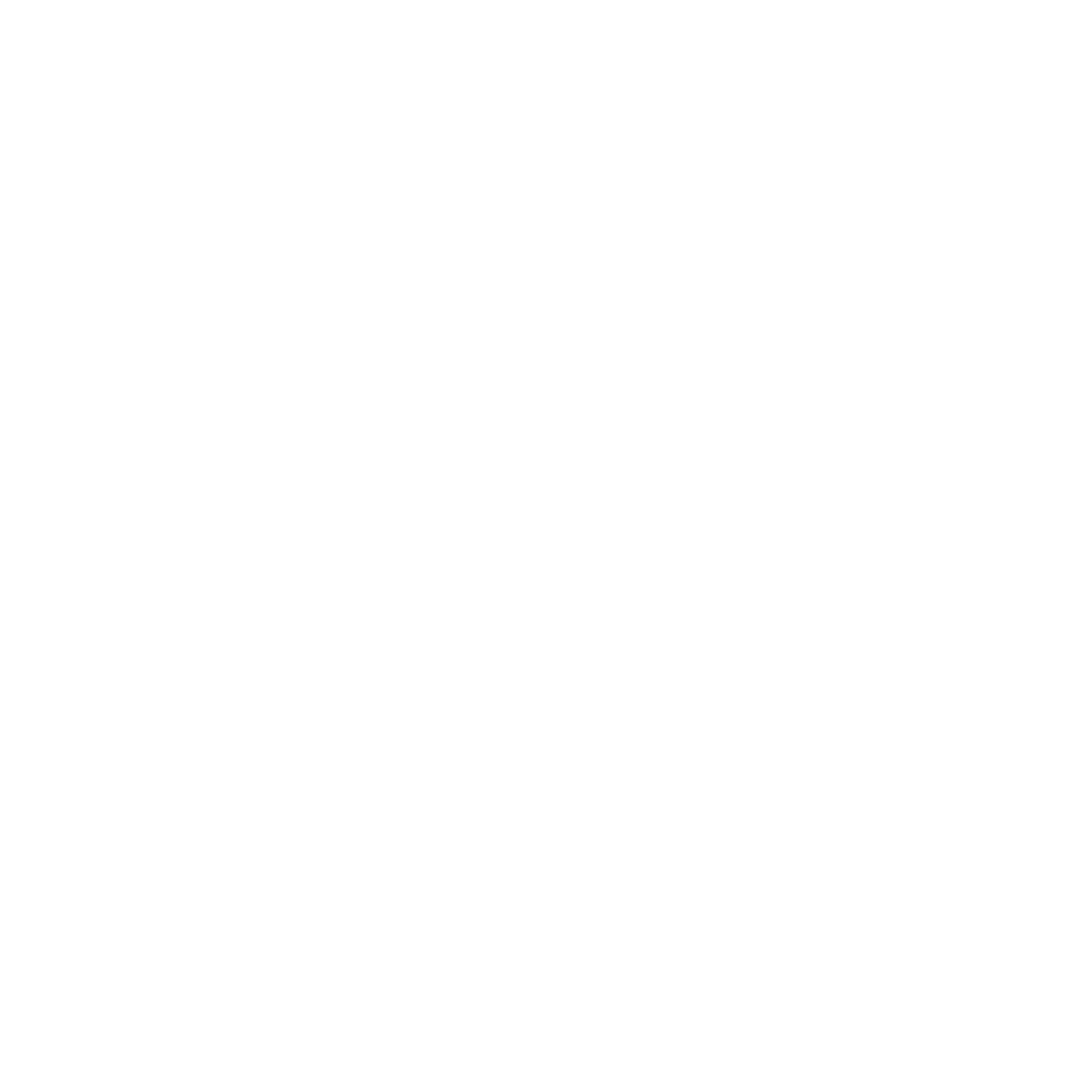 White paper bag with black handle and black-and-white striped tissue paper inside.