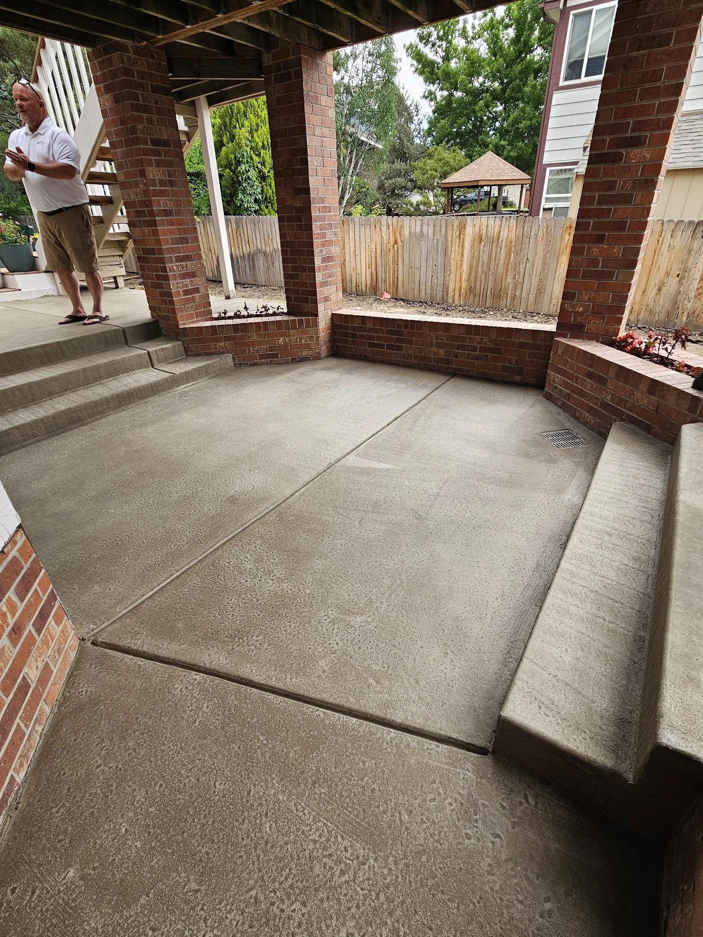 Concrete covered patio