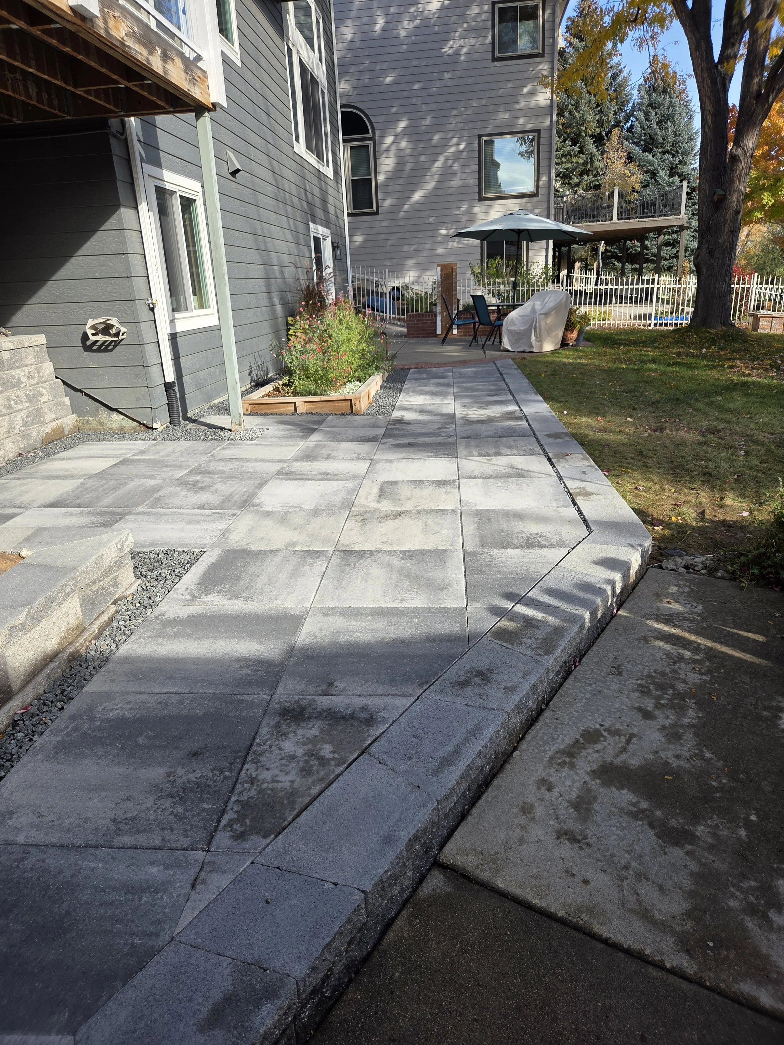 24" large paver patio