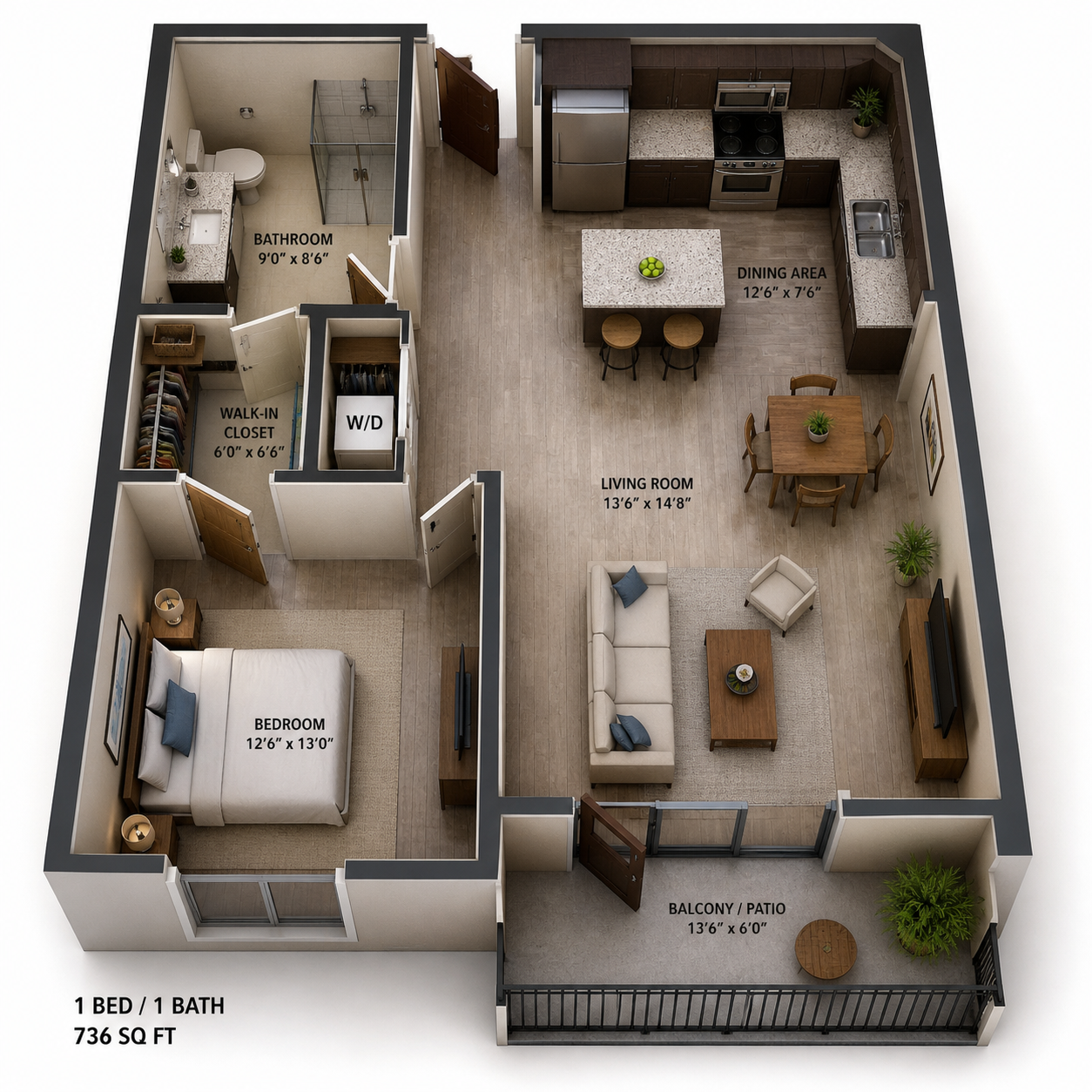 1br/1bth