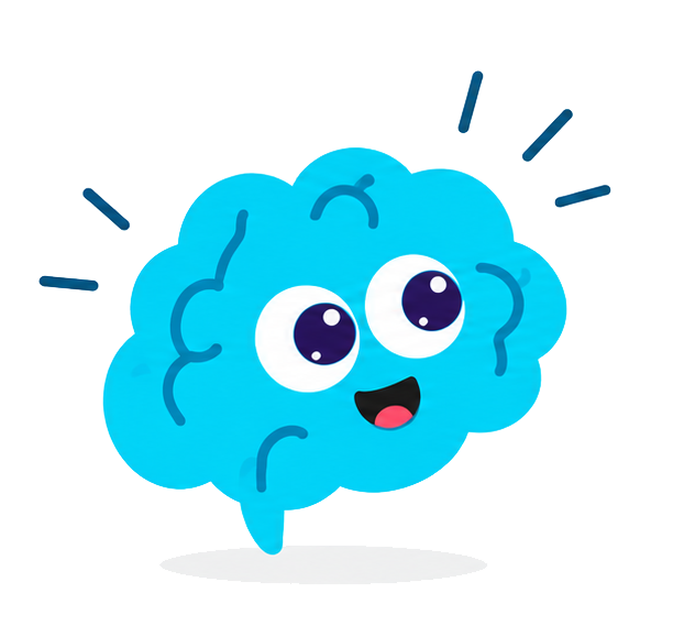 A cartoon cloud with a happy face, big eyes, and a smiling mouth.