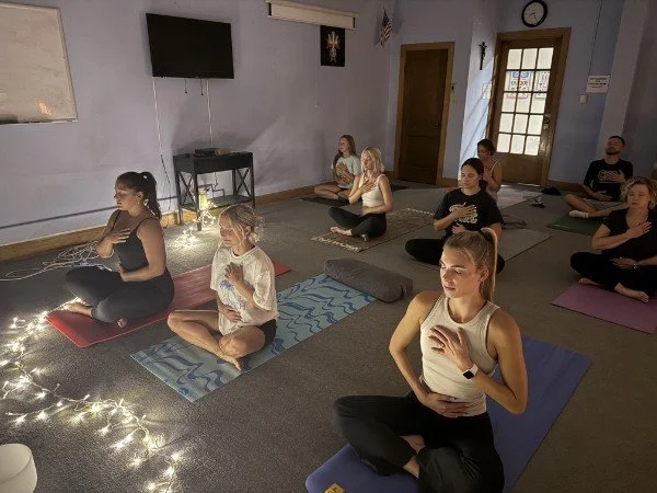 Ladies doing yin yoga