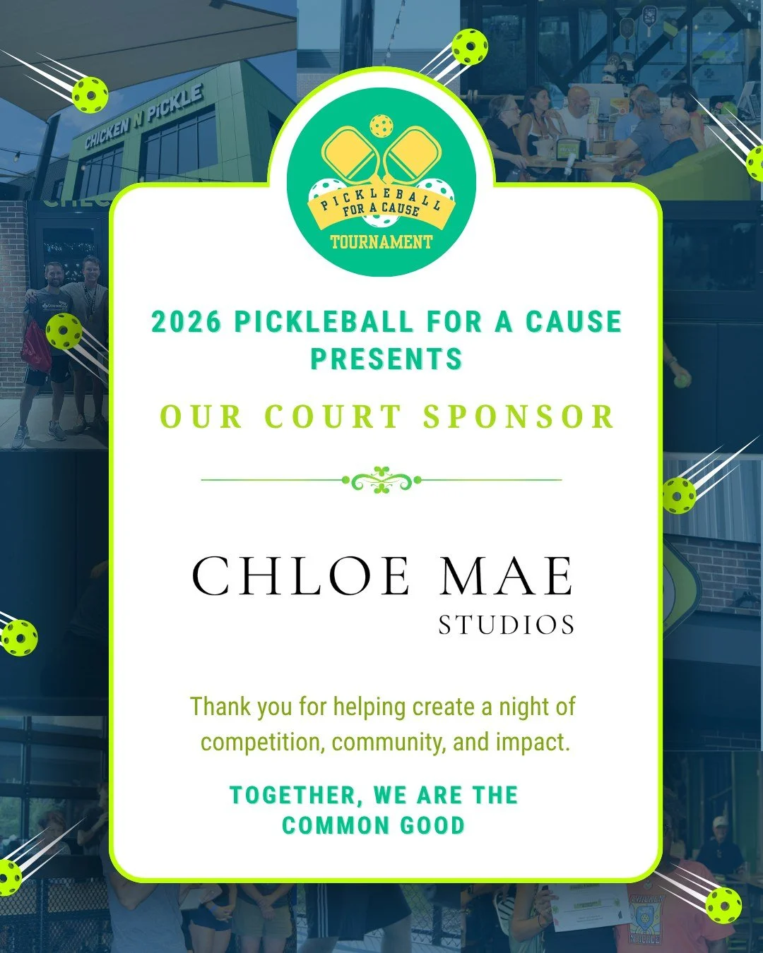 🏓 A big thank you to @chloemaestudios, our 2026 Pickleball for a Cause Court Sponsor!

What an incredible night! From friendly competition and plenty of laughs to a community coming together for a greater purpose, our courts were filled with so much