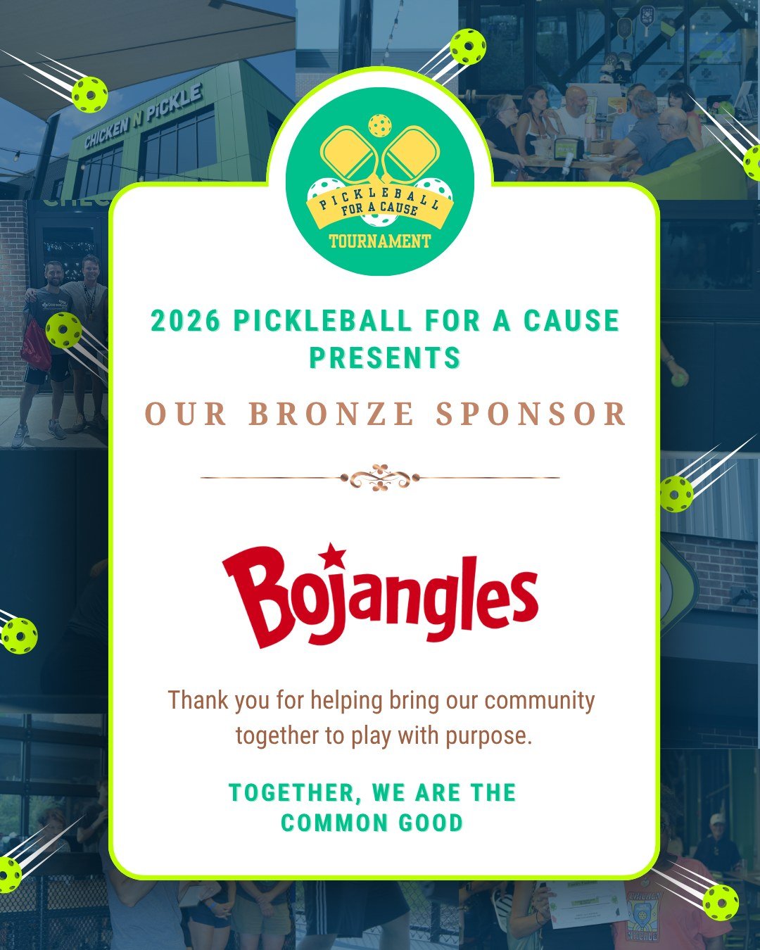 🏆🏓 Celebrating our winners with a little something extra!

A big thank you to @bojangles, one of our 2026 Pickleball for a Cause Bronze Sponsors, for partnering with CommonGood Medical and helping make this year's event such a fun and memorable nig