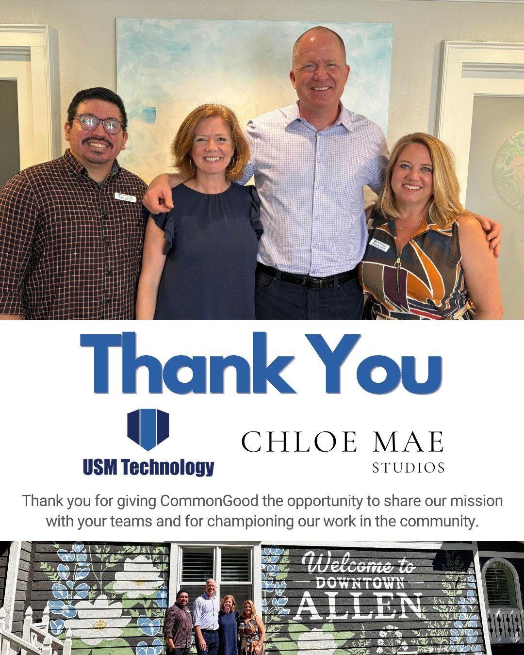 We are grateful for every opportunity to share the heart behind CommonGood Medical. 💙

A big thank you to USM Technology and Chloe Mae Studios for welcoming CommonGood and giving us the opportunity to spend time with your teams, share more about our
