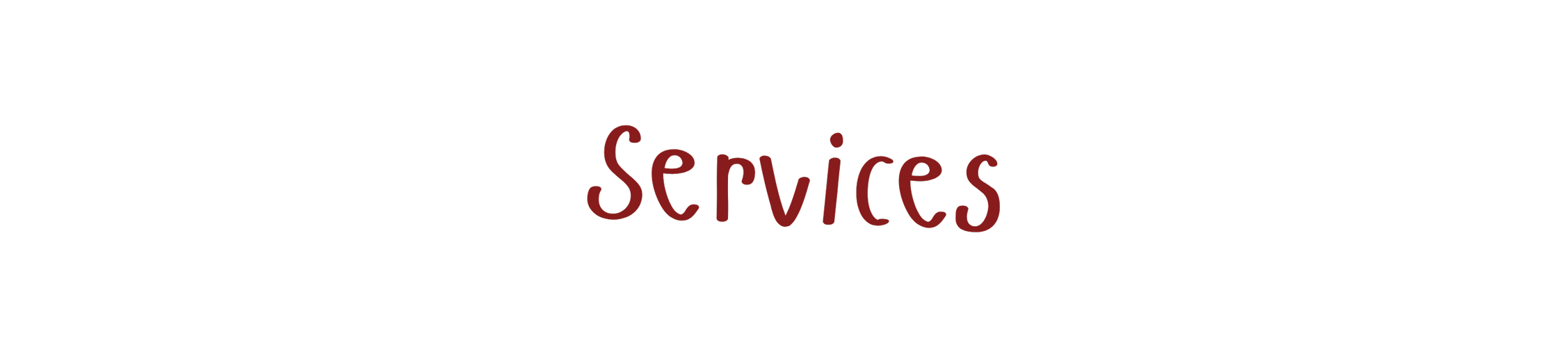 Button with the word "Services" written in red.