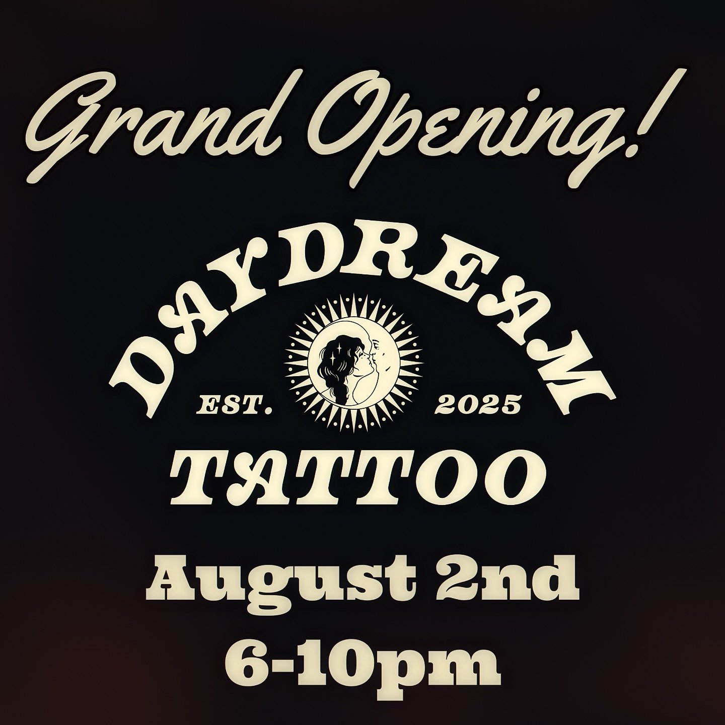 GRAND OPENING PARTY!!!!!!
We are officially hosting our Grand Opening party for @tattoodaydream on August 2nd from 6pm-10pm! There will be snacks and refreshments provided. Come say hi, check out our new shop, get to know us, and have fun! 
Theres a 