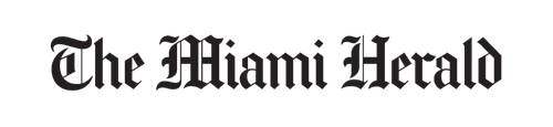 The logo of The Miami Herald newspaper in black text on a white background.