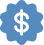A dollar sign icon inside a gear or cogwheel.