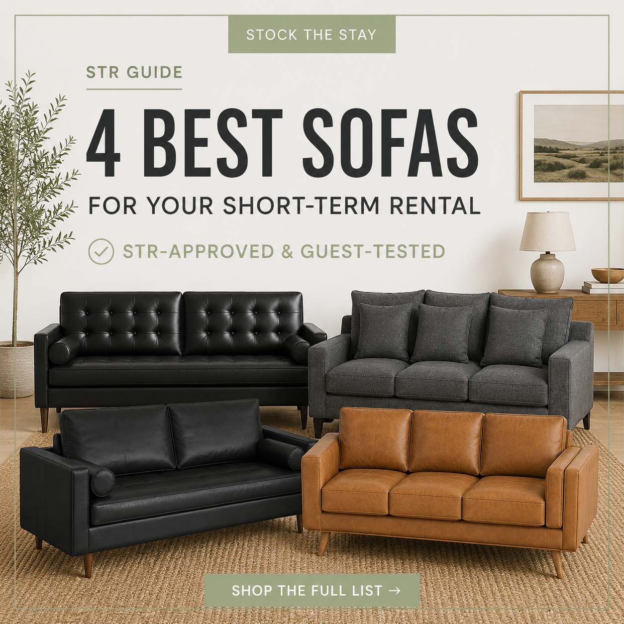 The 4 Best Sofas for Your Short-Term Rental (STR-Approved &amp; Guest-Tested)