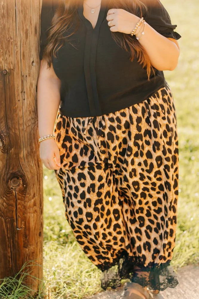 Oddi Leopard Print Pants