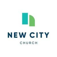 Logo for New City Church featuring a stylized 'N' and 'C' in teal and green with the text 'New City Church' below