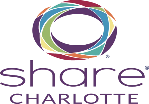 Share Charlotte logo with overlapping colorful circles and text.