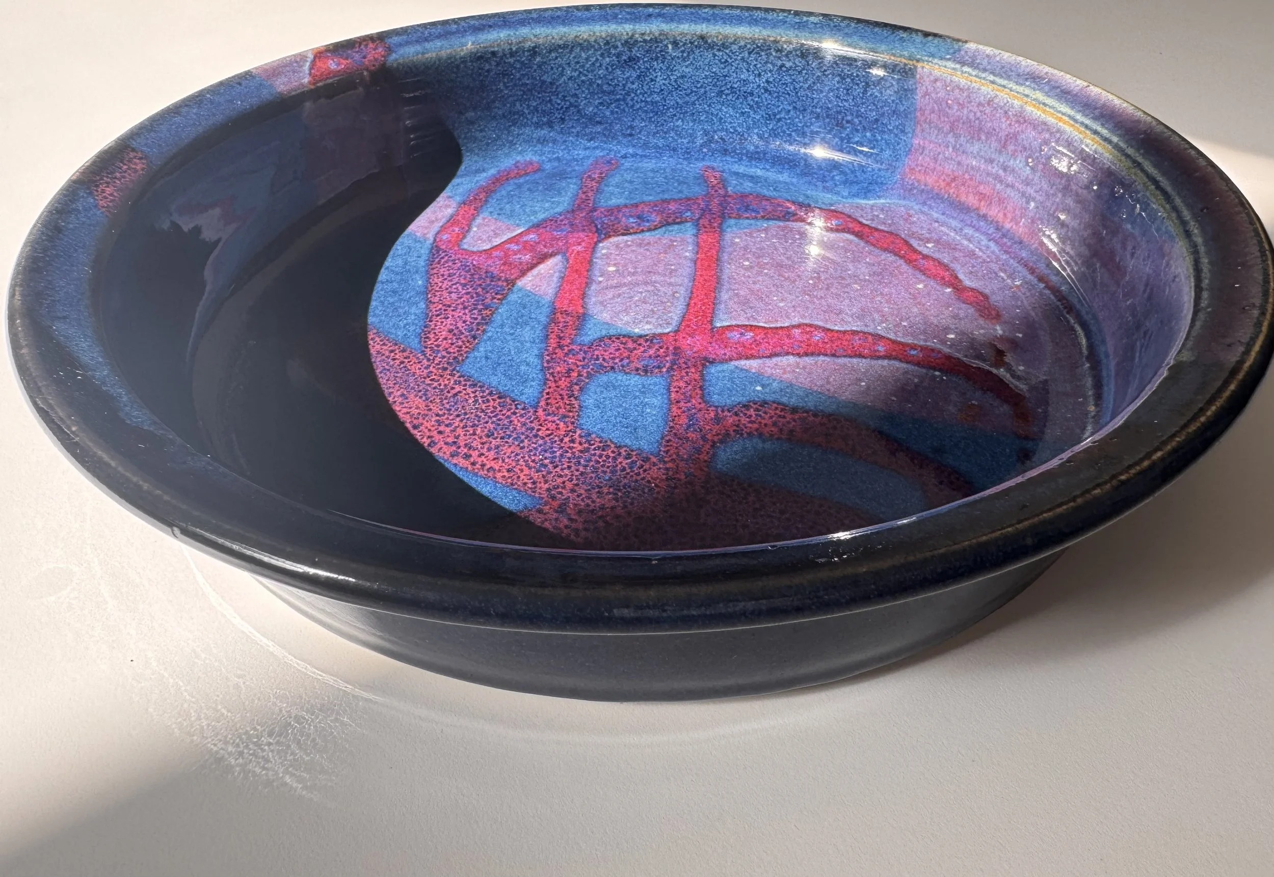 Vintage Signed Pottery Dish