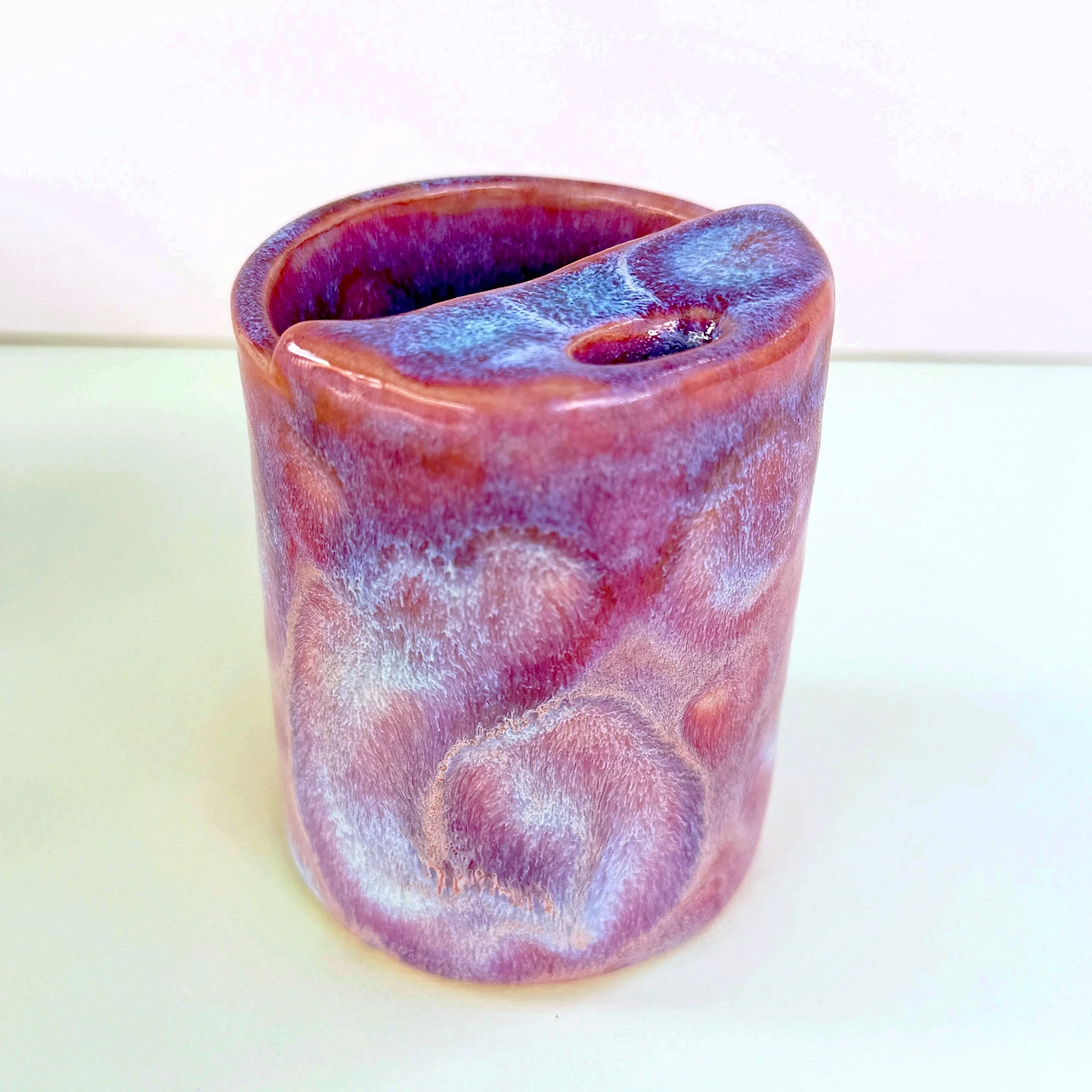 pink spiral to go cup