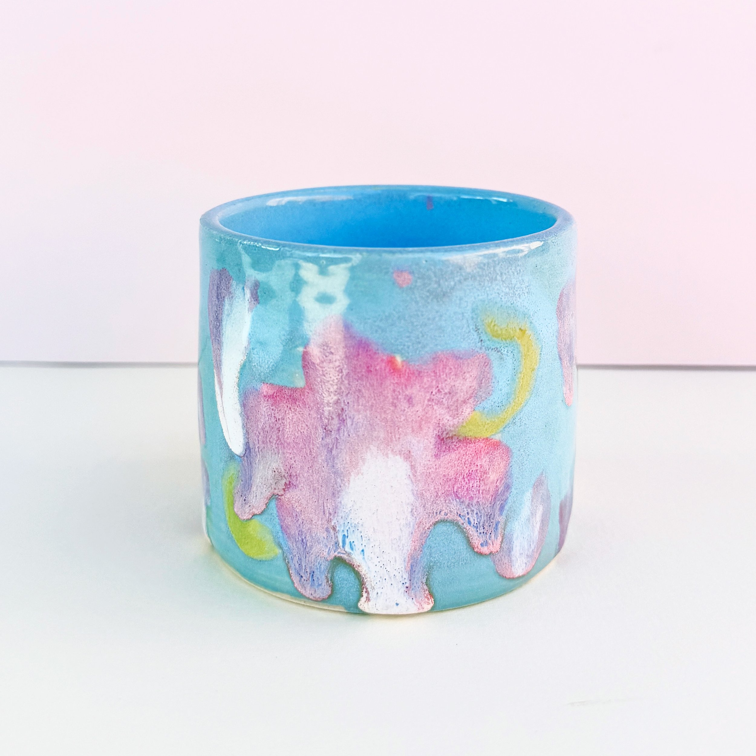 blue flower cup