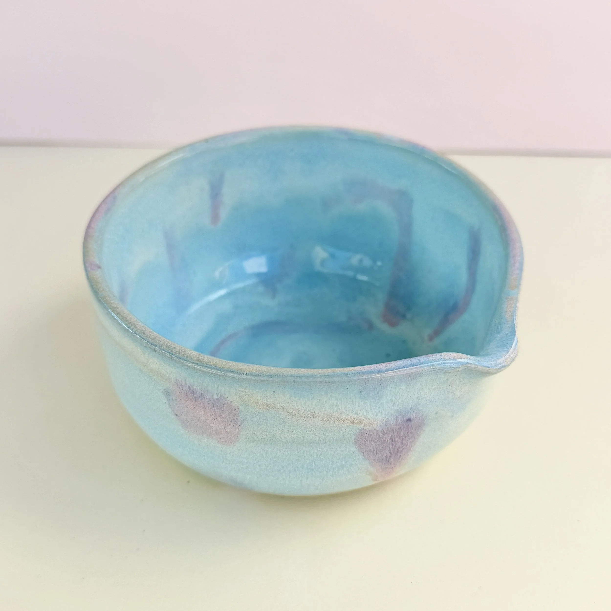 blue pearl matcha bowl