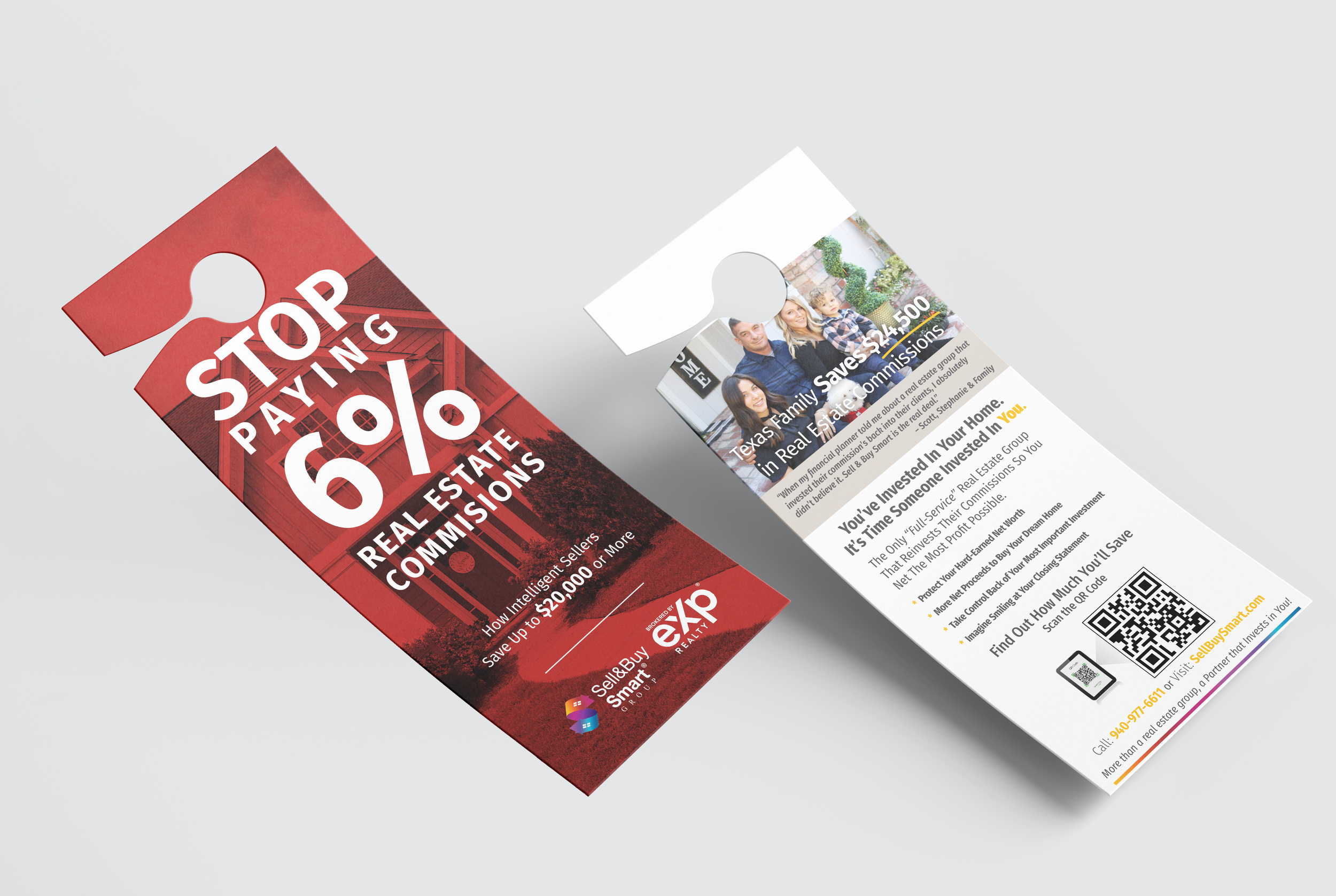 Doorhanger for Sell Buy Smart Realty 
- InDesign