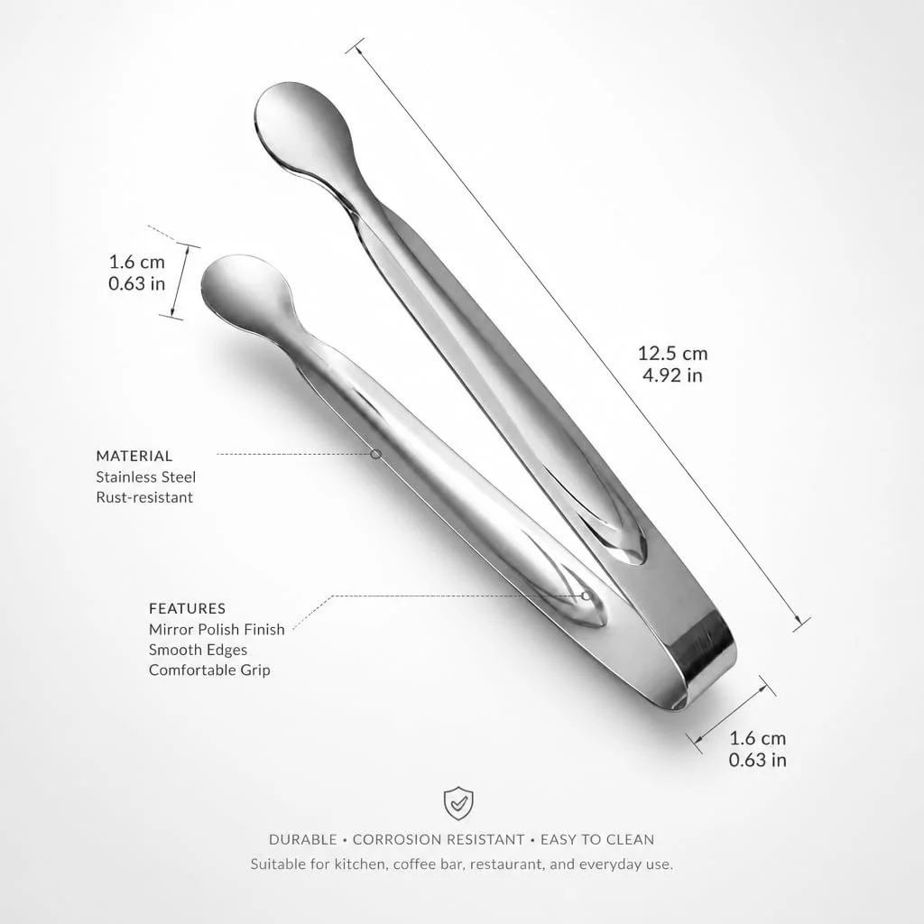 Silver mini tongs