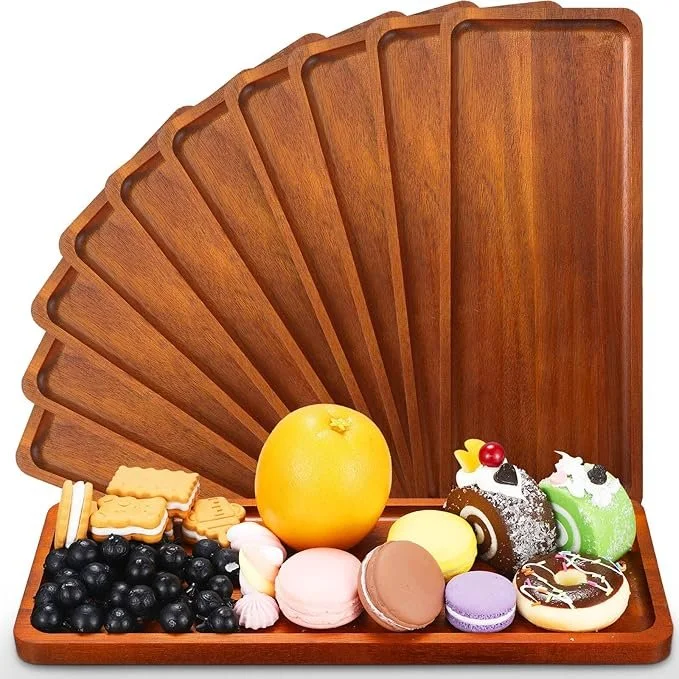 Solid Acacia Wood Serving Tray