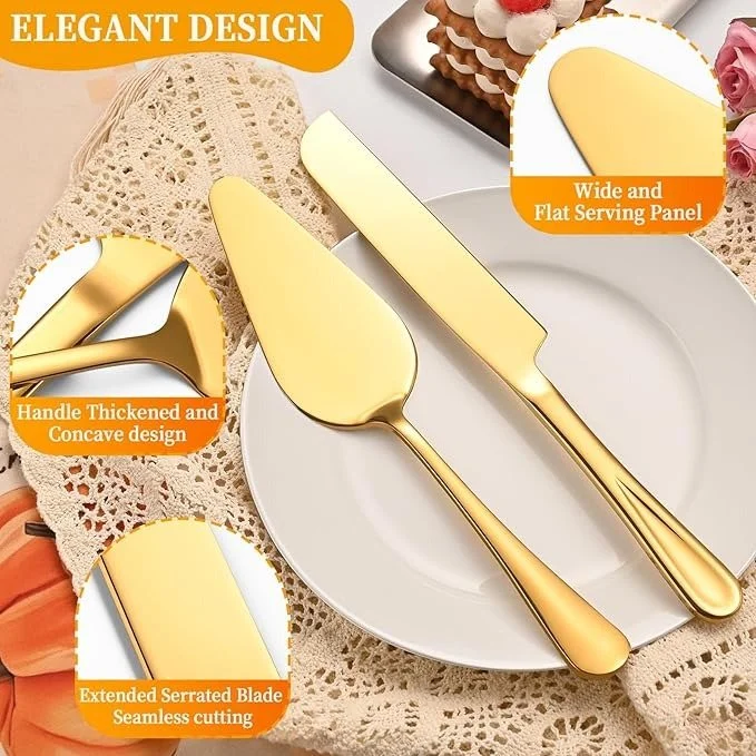 gold cake cutting set.JPG