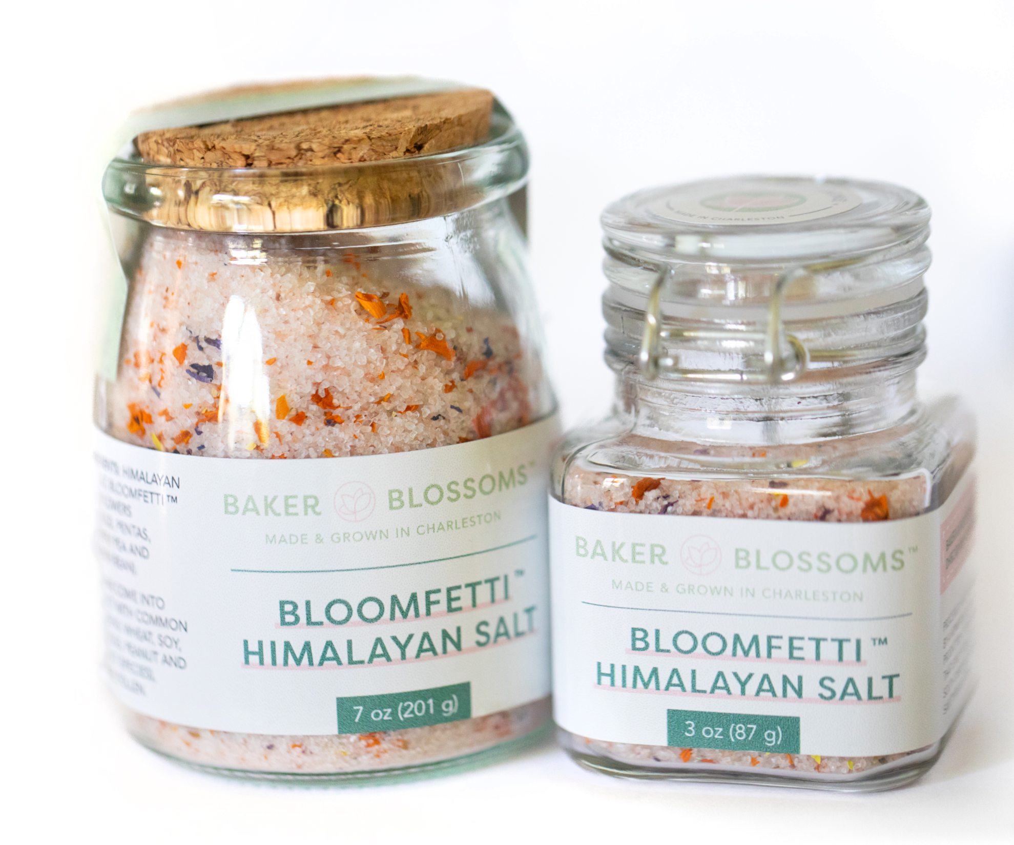 Bloomfetti edible flower infused salts perfect for cocktails, baking and so much more