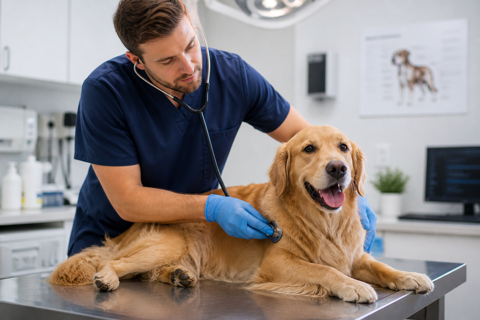 Vet with dog local vets leigh