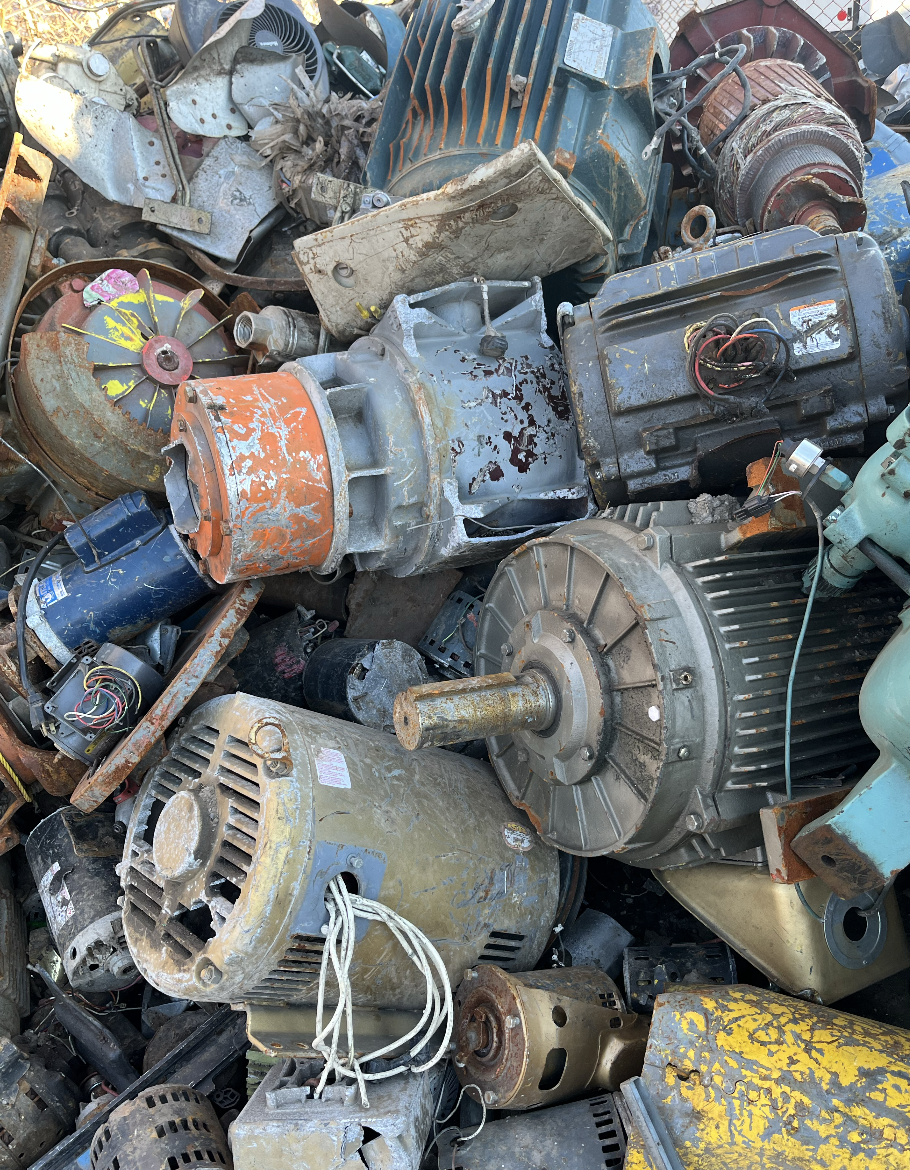 Electric motors accepted for commercial scrap metal recycling