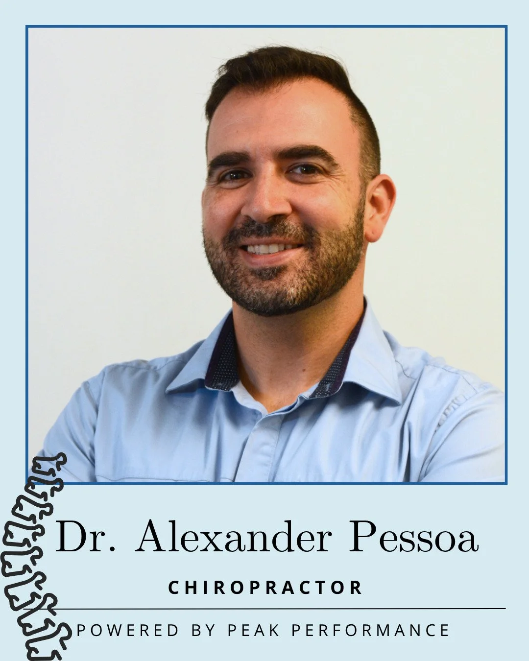 Meet Dr. Alexander Pessoa, one of the Chiropractors here at Powered by Peak Performance!

Dr. Alex opened Peak Performance Health Centre in Cambridge in 2004 and has since expanded to Guelph seeking a new venture where he and Dr. Jessica hope to brin