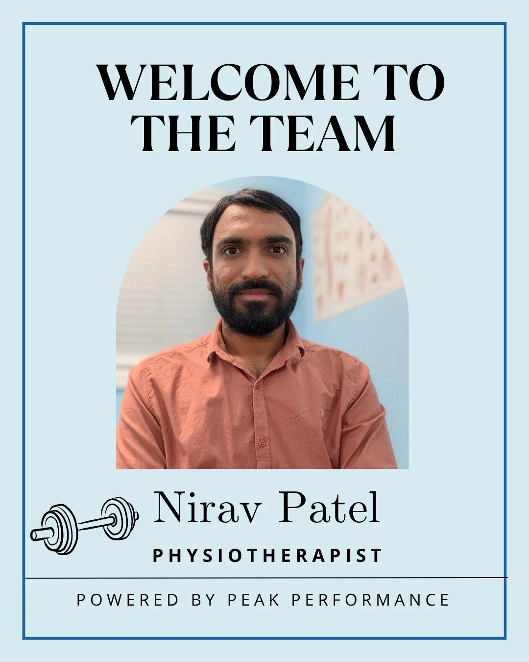 Meet Nirav Patel, a Physiotherapist and our new addition to the team here at Powered by Peak Performance!

Nirav is a Registered Physiotherapist, a Personal Trainer, Nutrition Coach, and yoga instructor dedicated to promoting holistic well-being. Wit
